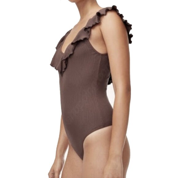 Aritzia Wilfred Danette Bodysuit Ruffle - Picture 9 of 11